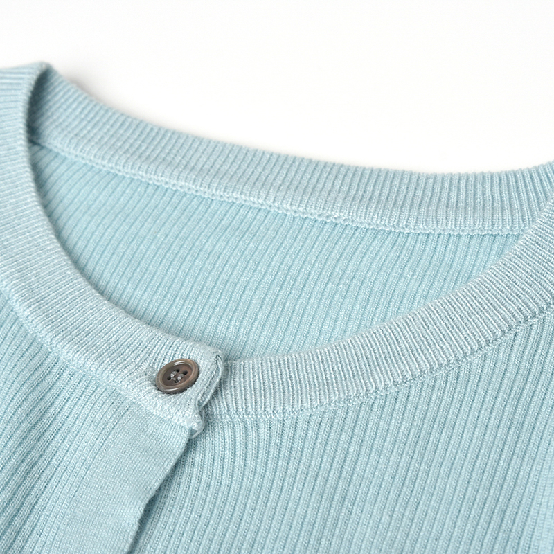 2025年冬Outlets正品 高端GMS系列 含羊毛纯色上衣舒适开衫毛衣女 - 图1