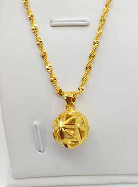 越南沙金转运珠短款吊坠送闺蜜