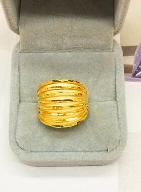 欧币风镀金孔雀女士新娘结婚戒指