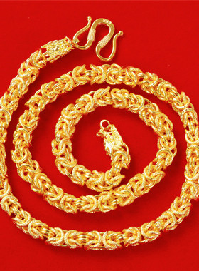 越南沙金男士龙骨霸气风项链