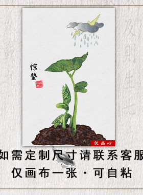 24节气客厅装饰画墙贴画
