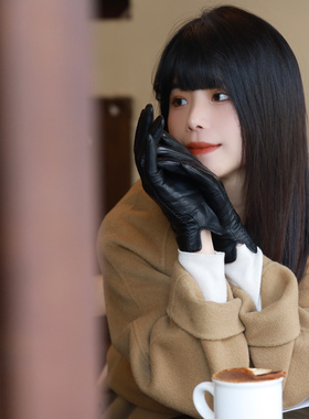 小羊皮真皮手套女士保暖秋冬季