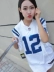 Phiên bản Hàn Quốc của hip hop T ăn mặc ngắn tay Phiên bản Hàn Quốc của học sinh lỏng áo nữ dài phần mùa hè BF BF - Thể thao sau bộ gió the thao nam  Thể thao sau