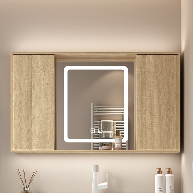 Fully pressed multi-layer solid wood sliding door Feng Shui Mirror