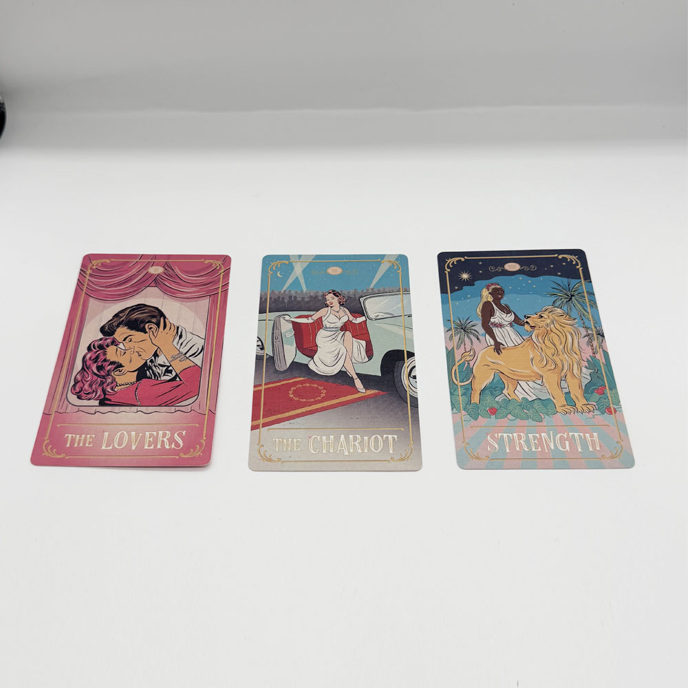 12X7cm Tinseltown tarot Card Game俗丽镇塔罗牌天地盖英文卡牌 - 图0