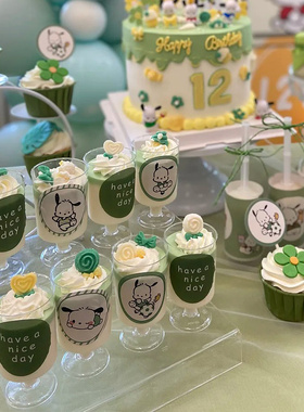 PVC帕恰狗蛋糕装饰摆件慕斯杯贴