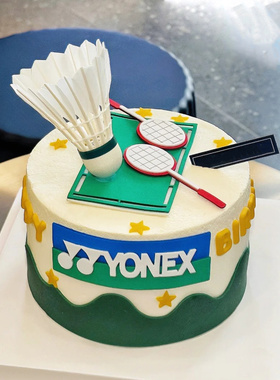 EVA羽毛球套装插件球拍摆件生日主题蛋糕装饰烘焙配件运动体育生