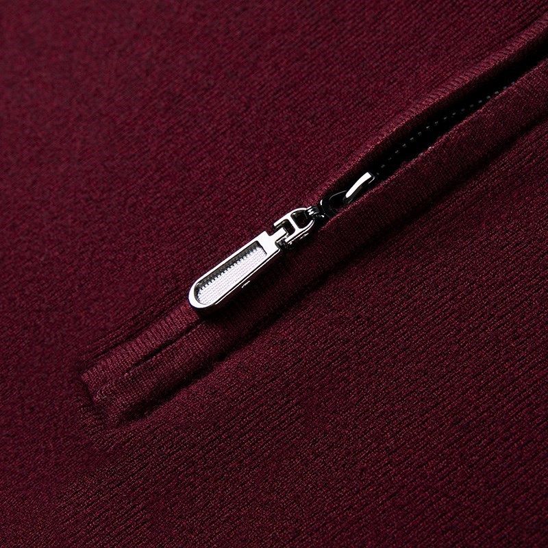 拉链半高领短袖毛衣男修身半袖羊毛衫半截袖男款秋冬季针织打底衫,淘宝优惠券,粉丝福利购,淘宝优惠卷