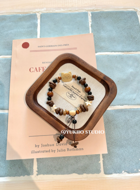 新中式陶瓷咖啡豆提神不掉色手链