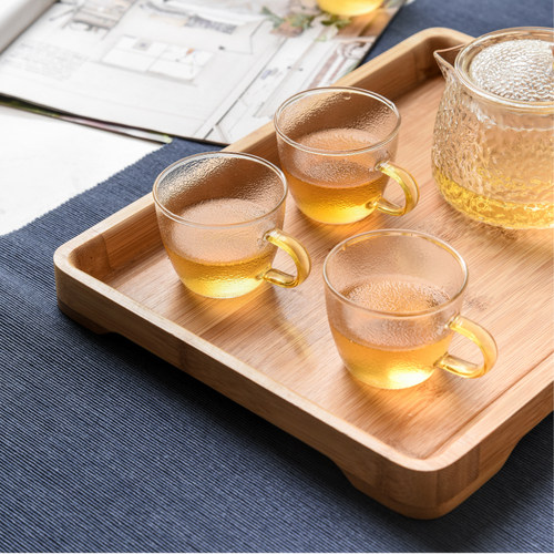 井柚竹木早餐托盘茶盘大号长方形茶托盘水果盘圆形茶水盘餐厅托盘 - 图2