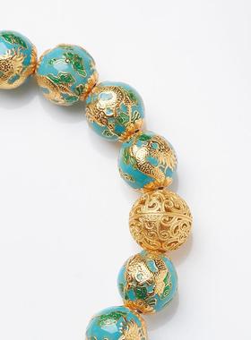 设计款宫廷风925纯银蓝色龙珠手链高级大气送闺蜜礼物饰品批