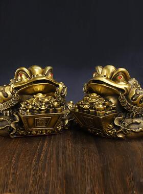 大厂新款黄铜日进斗金金蟾铜器工艺品礼品厂家