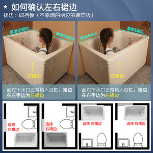 TOTO现代简约小户型独立式浴缸日本进口0.8/1/1.2T968PA（08-A）