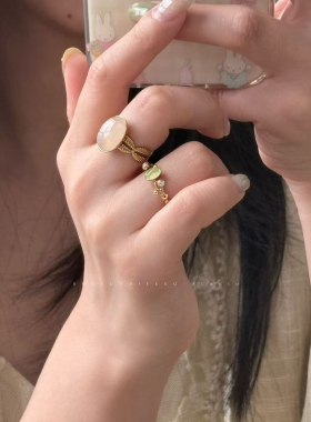树与微风复古轻奢钛钢开口戒指
