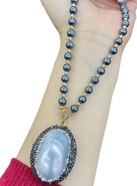 巴洛克珍珠长款珍珠项链女