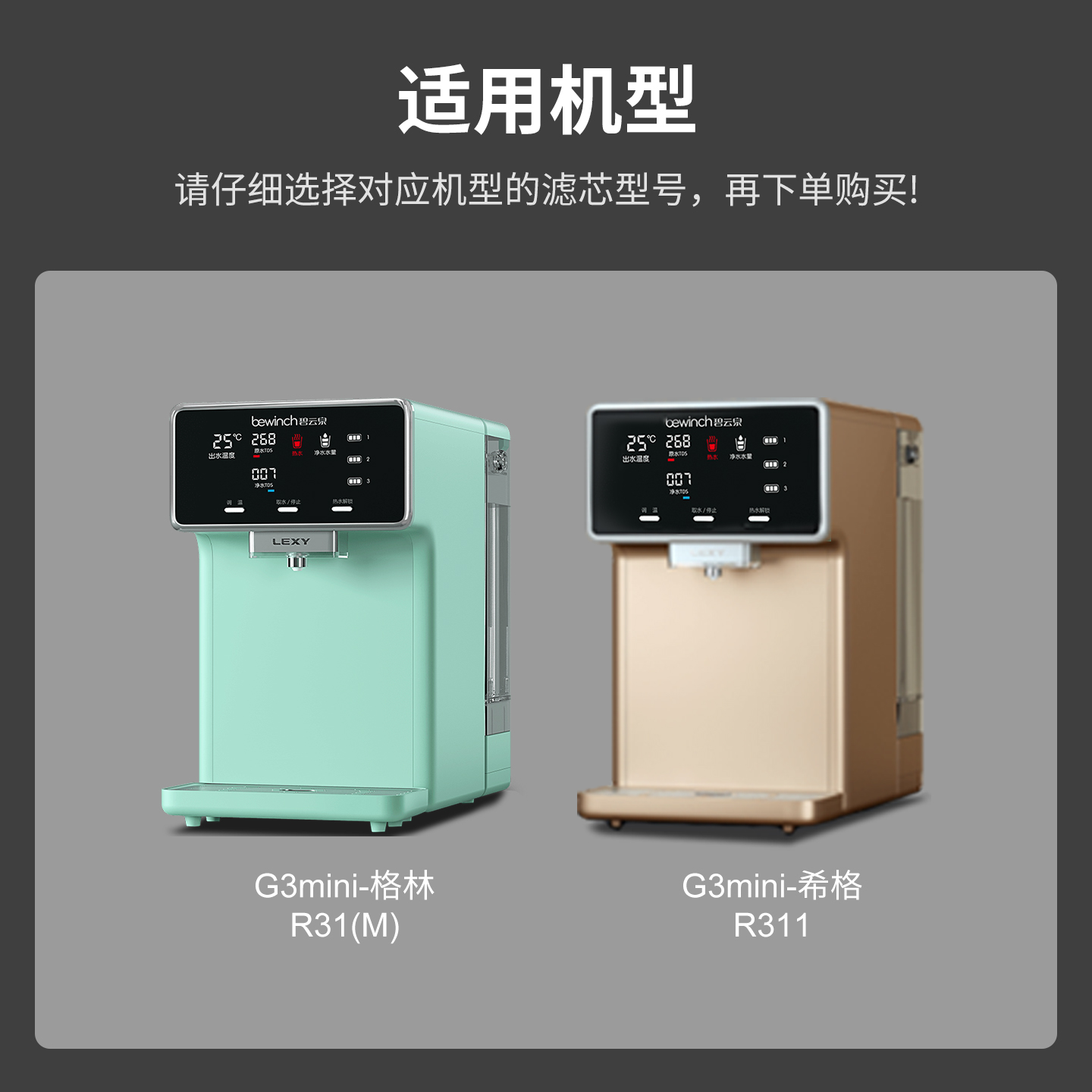 碧云泉G3mini净水机原装滤芯R3/R31/R31M/R311净水器旗舰店正品 - 图0