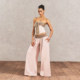 The NeverMore retro polka dot tube top and trousers two-piece suit for women