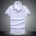 Quần lửng nam ngắn tay áo thun có vạt cotton nam chất béo người lớn size 200 kg xu hướng nửa tay áo polo - Áo phông ngắn áo phông nam Áo phông ngắn