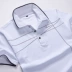Quần lửng nam ngắn tay áo thun có vạt cotton nam chất béo người lớn size 200 kg xu hướng nửa tay áo polo - Áo phông ngắn áo phông nam Áo phông ngắn