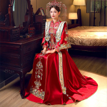 Show Wo uniforms 2023 new bridal clothes Heavy work bride Ming-made Han suit Chinese wedding wedding wedding Fengguan Xia