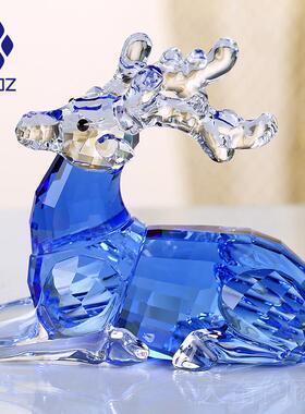 正品内饰品摆件水晶鹿一路平安女神款车上装饰车大载品用全汽车摆