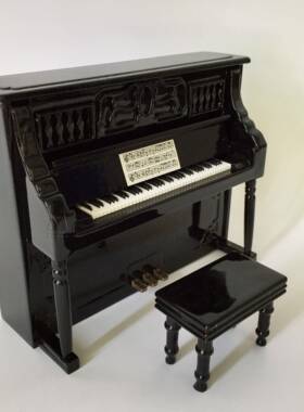 正品钢琴模型日礼物木琴质仿真迷你立式钢模型摆件生亮烤漆送女朋