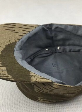 德军茶水国防军沼泽迷彩山地帽【早期颜色+短帽檐+头顶有气孔】