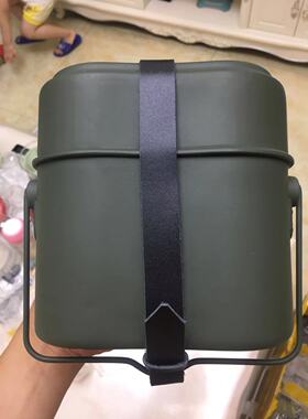 德军饭盒 铝制饭盒影视道具重演用品 饭盒+扎带