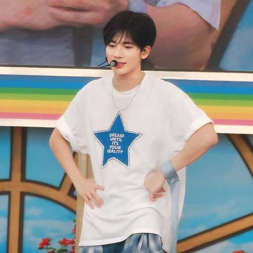 TXT崔凡圭姜太显崔秀彬同款衣服宽松纯棉印花落肩短袖T体恤打底衫 - 图2