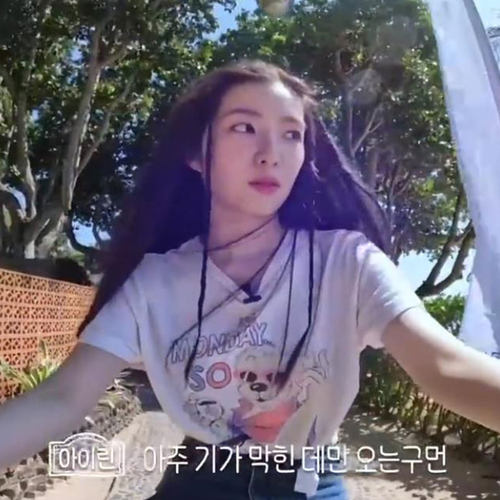 redvelvet裴珠泫同款短袖恤宽松落肩袖纯棉小熊印花男女上衣服夏 - 图2