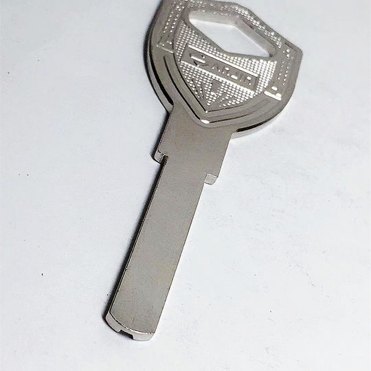 电白纯铜离不怕窄型单面叶片U型锁玻璃锁交通锁自行车锁钥匙胚子