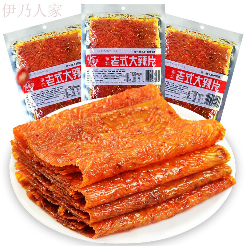 零食8090后老式大怀旧手撕麻辣豆皮 伊乃人家豆腐干
