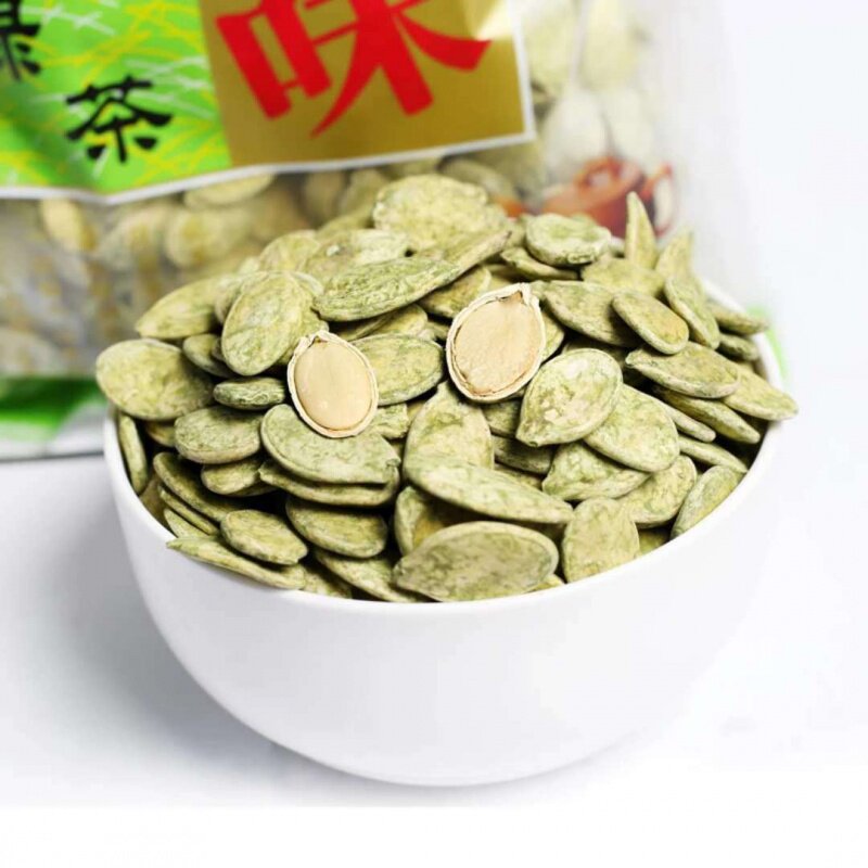 特价大片绿茶味500g散装抹茶南瓜子 伊乃人家瓜子