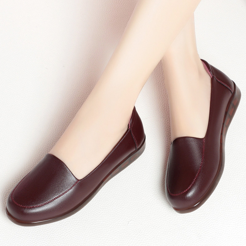妈妈皮鞋真皮软底防滑中老年单鞋舒适老人大码女鞋41平底43鞋子42,淘宝优惠券,粉丝福利购,淘宝优惠卷