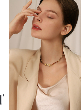 钛钢女感小众颈饰ins冷淡风项链