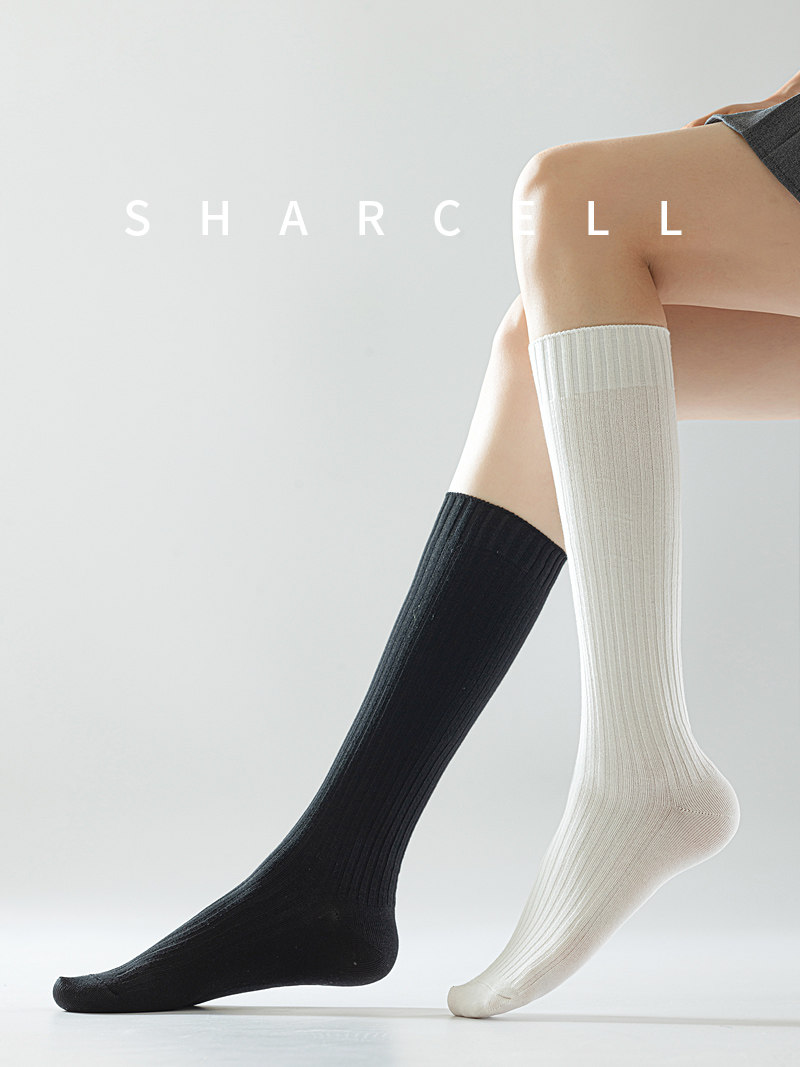 灰色小腿袜女纯棉秋季jk长筒袜日系显瘦半截长腿中筒高筒及膝长袜,淘宝优惠券,粉丝福利购,淘宝优惠卷