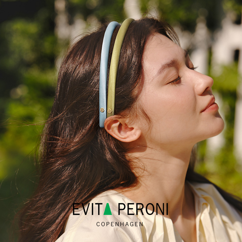 丹麦Evita Peroni/依慧达新款真丝细发箍女款高颅顶头箍防滑发卡-图0