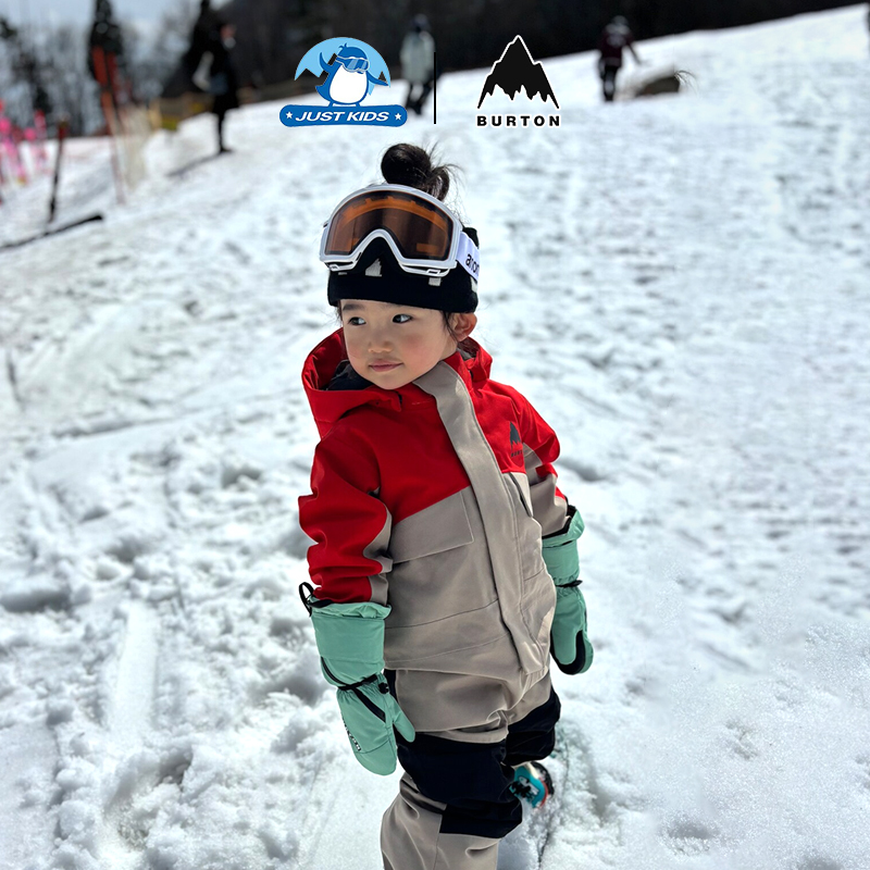 美国BURTON25-26雪季新品小童mini滑雪连指手套 防风防水透气保暖 - 图1