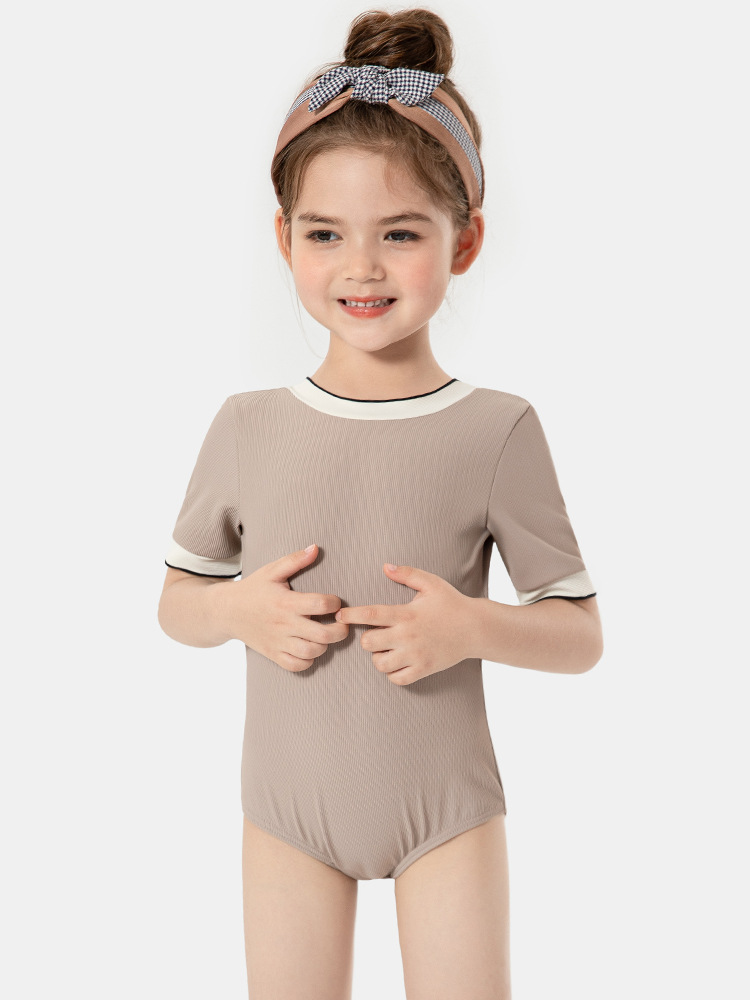 Momasong新款儿童泳衣女童连体中大童女孩学生专业防晒泳装 - 图2