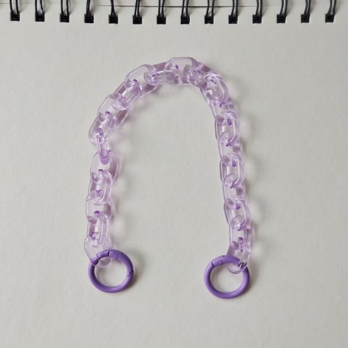 ins亚克力透色水杯链条彩色包链斜跨包拍立得链条装饰可拆穿百搭 - 图3