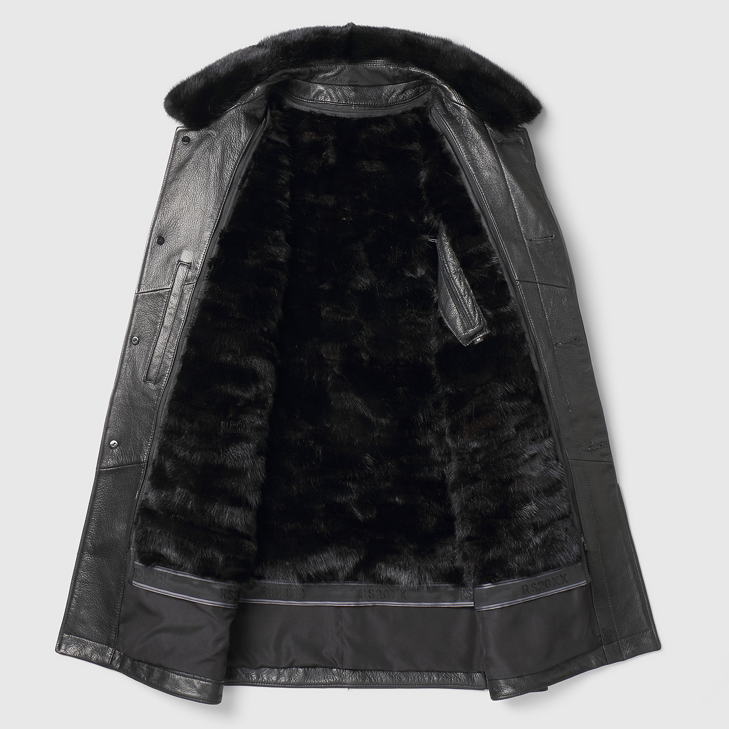 海宁真皮皮衣男山羊皮水貂内胆皮毛一体中老年皮夹克貂皮外套冬季,淘宝优惠券,粉丝福利购,淘宝优惠卷