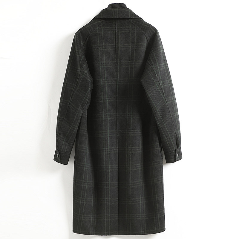 新款秋冬双面呢大衣男中长款时尚格纹青年羊毛大衣非羊绒风衣外套,淘宝优惠券,粉丝福利购,淘宝优惠卷