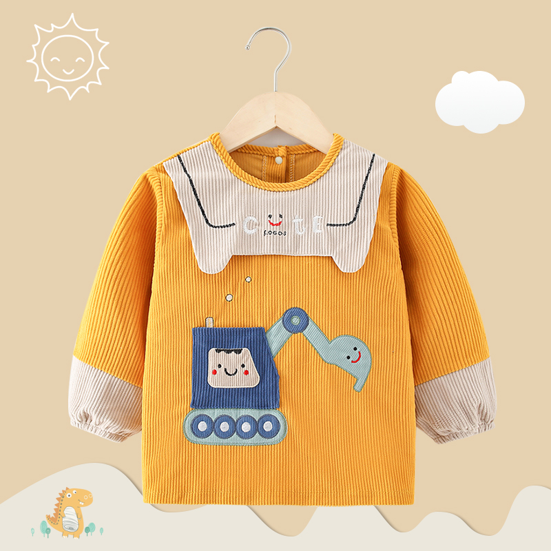 Waterproof and dirt-proof baby eating coveralls