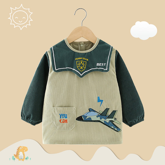 Waterproof and dirt-proof baby eating coveralls