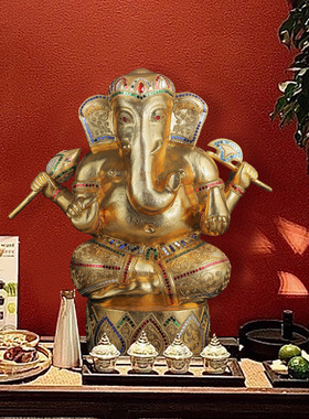 东南亚会所象神异丽实木泰式