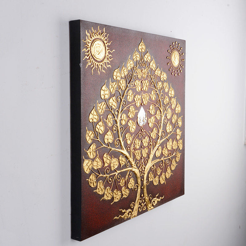 异丽东南亚菩提树沙发电视家装挂画 异丽家居现代装饰画