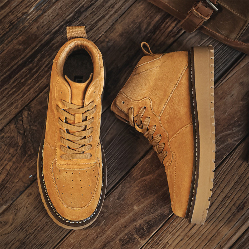 冬季短靴45复古风大黄靴46户外休闲板鞋47加绒保暖马丁靴大码男鞋,淘宝优惠券,粉丝福利购,淘宝优惠卷