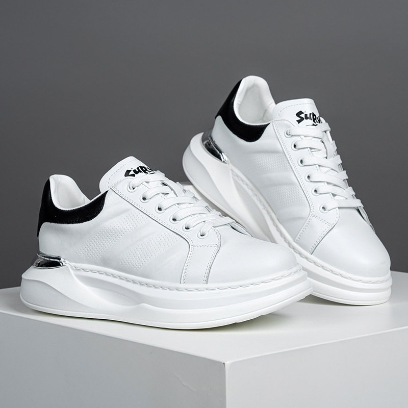 厚底增高小白鞋男45加肥加宽大码男鞋46百搭休闲板鞋47轻便运动鞋,淘宝优惠券,粉丝福利购,淘宝优惠卷