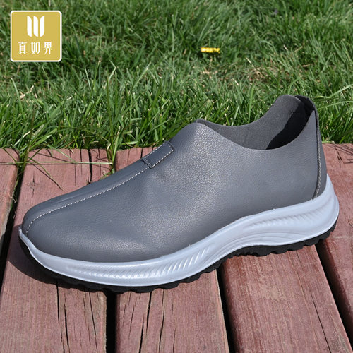 真如界秋季款防水僧鞋男款一脚蹬厚底禅修女子休闲师父出家居士男 - 图1