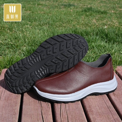 真如界秋季款防水僧鞋男款一脚蹬厚底禅修女子休闲师父出家居士男 - 图2